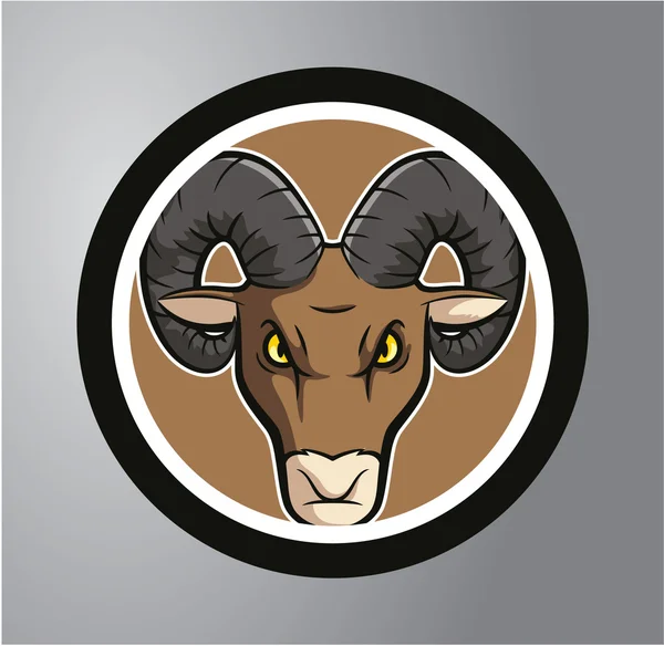 Pegatina Ram Circle — Vector de stock