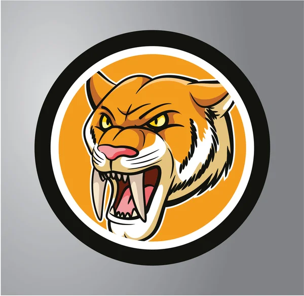 Tiger Circle sticker — Stock Vector