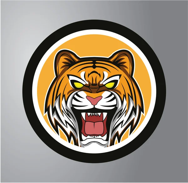 Tigers cirkeln dekal — Stock vektor