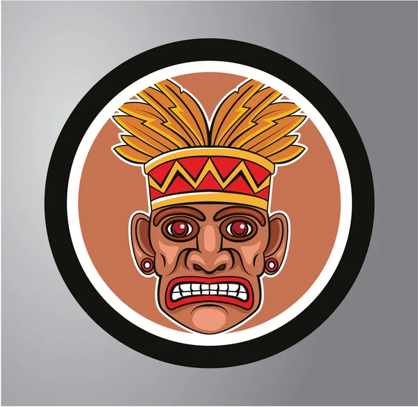 Sticker Cercle Tiki — Image vectorielle