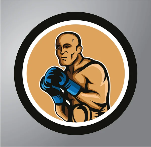 Adesivo Boxer cerchio — Vettoriale Stock