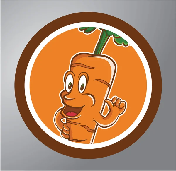 Carrots Circle sticker — Stock Vector