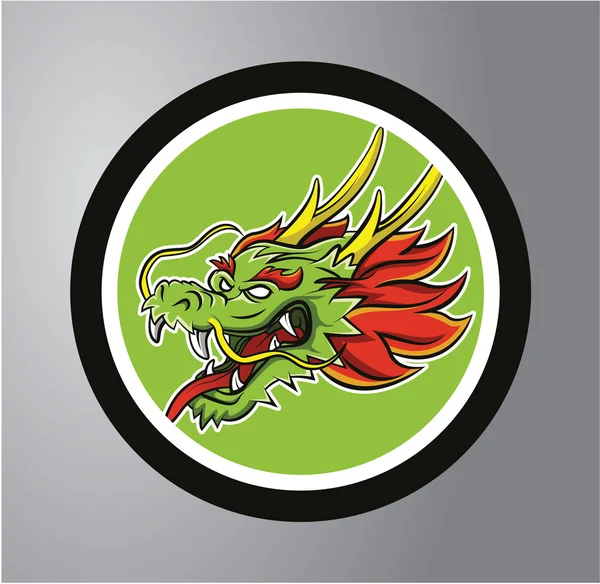 Dragons Circle sticker — Stock Vector