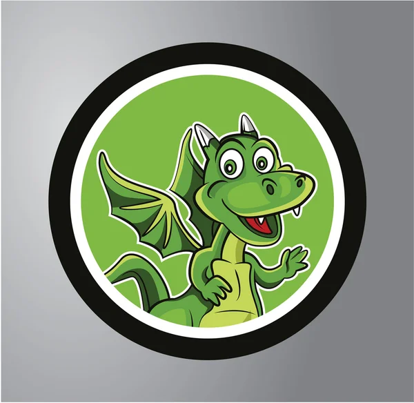 Dragons Circle sticker — Stock Vector