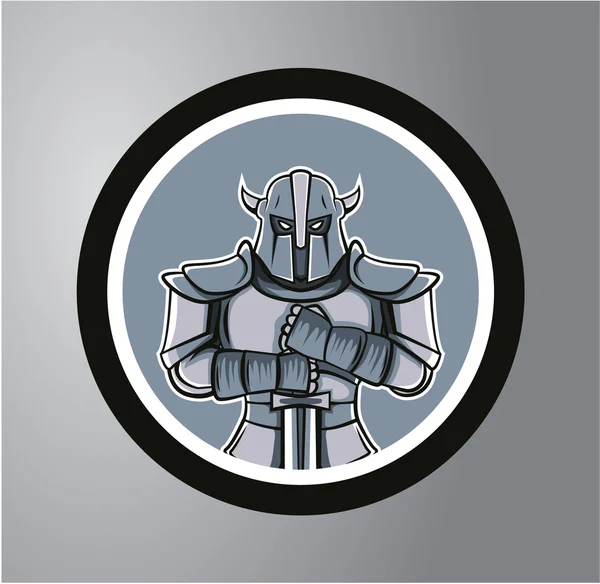 Ridders cirkel sticker — Stockvector