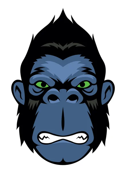 Gorilla hoofd — Stockvector