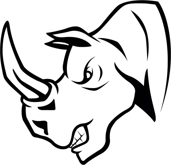 Rhinoceros head — Stock Vector