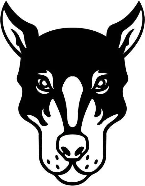 Dobermanshoofd — Stockvector