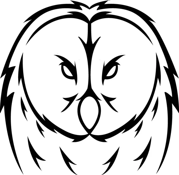 Symbole tête de hibou — Image vectorielle