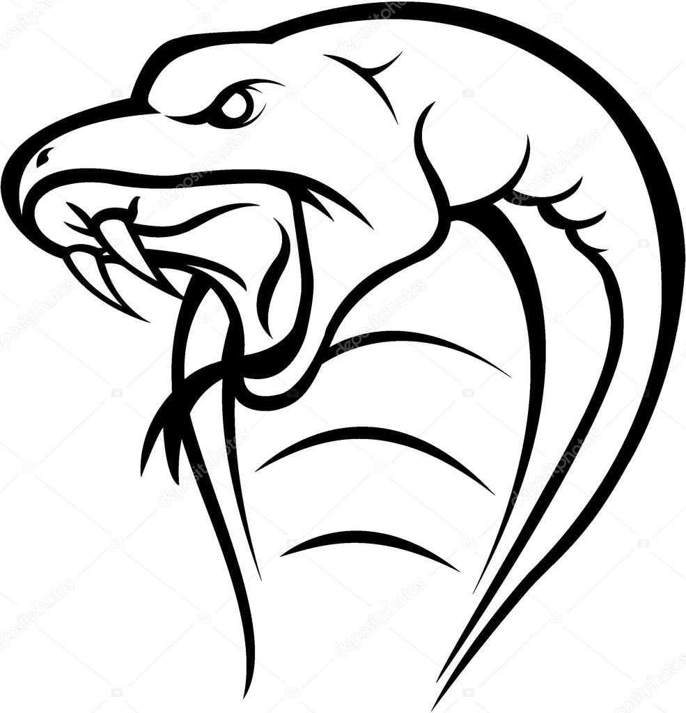 Desenho De Cobra Animado Com Uma Cabeça Sobre Ela Esboço Vetor PNG