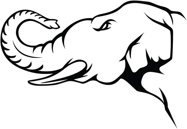 Elephant symbol illustration — Stock Vector