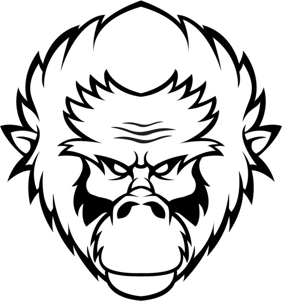 Gorilla symbol illustration — Stock Vector