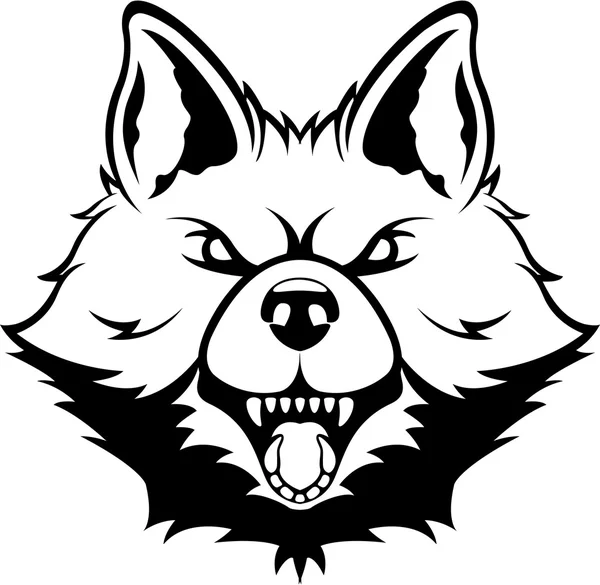 Wolf hoofd symbool illustratie — Stockvector