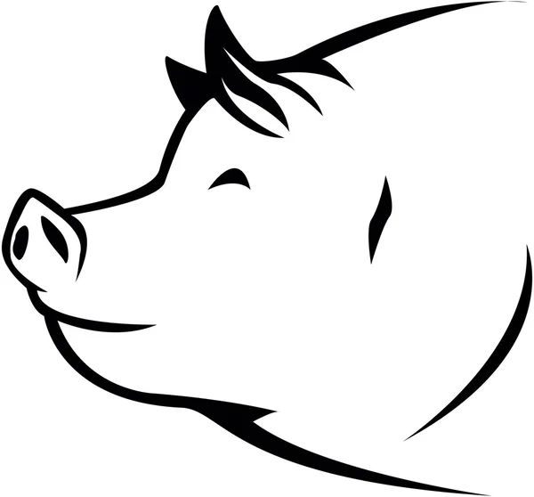 Ilustración de símbolo de cerdo — Vector de stock