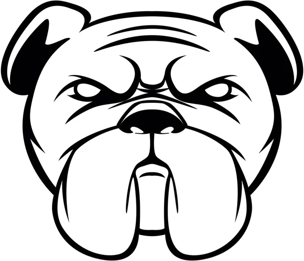 Bulldog hoofd symbool — Stockvector