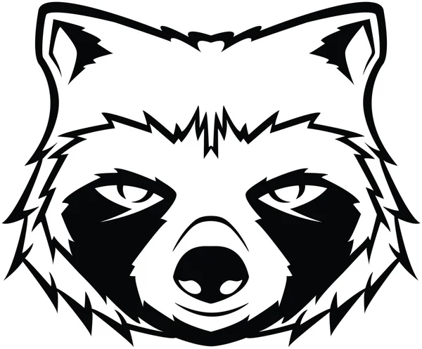 Raccoon head symbol illustration — Stock Vector