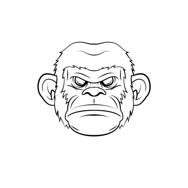 Monkey face design illustration — Stock vektor