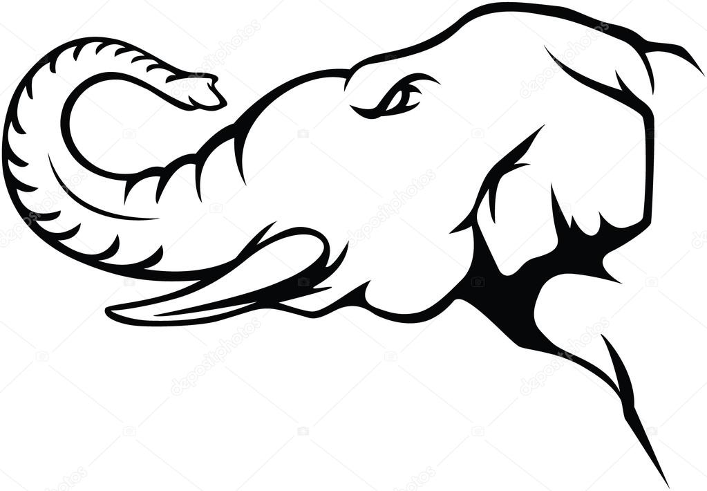 Elephant symbol illustration