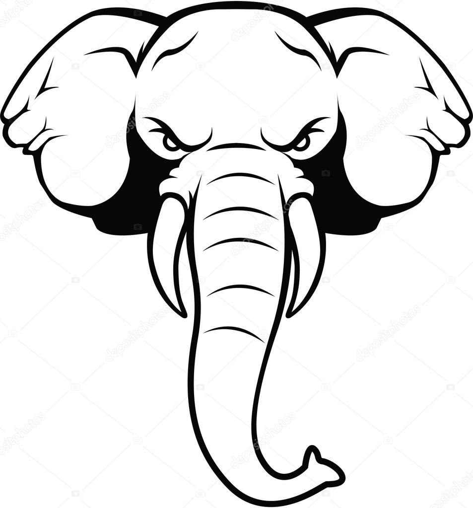 Elephant symbol illustration — Stock Vector ...