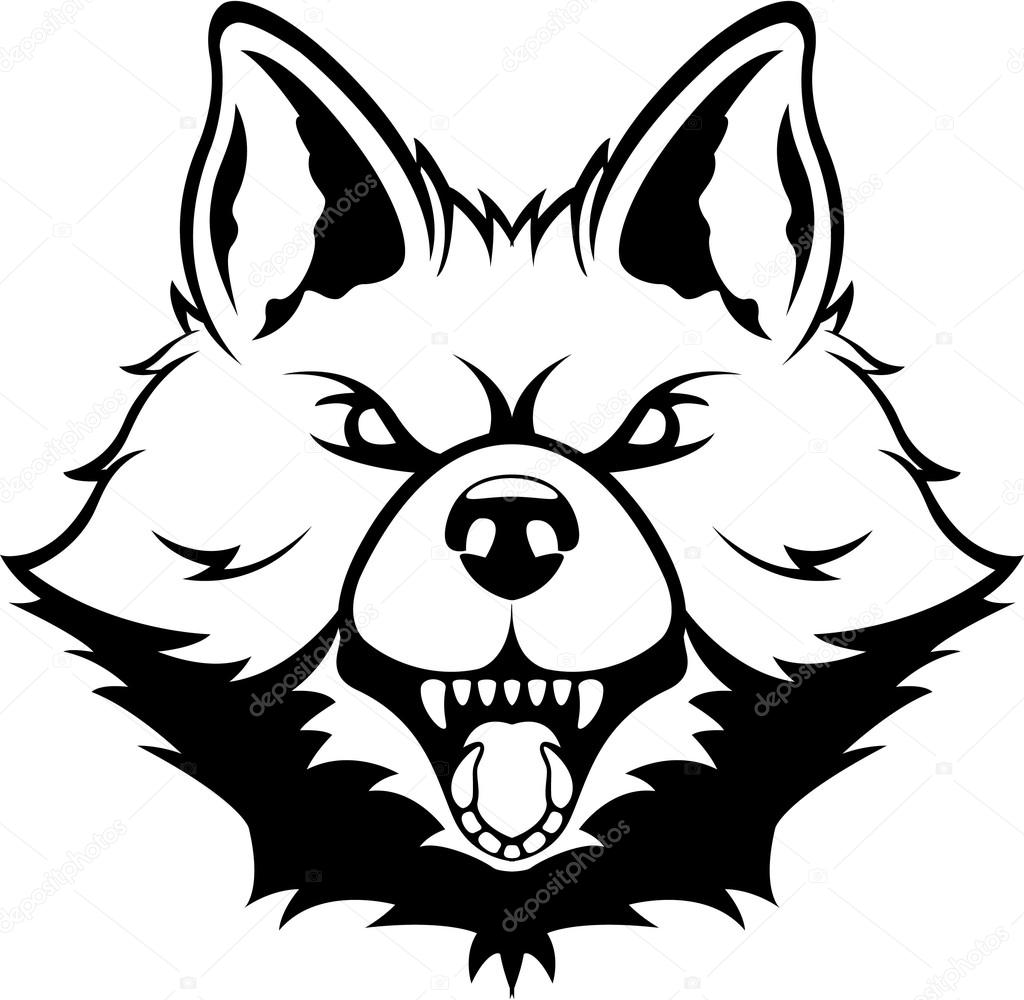Wolf head symbol illustration — Stock Vector © funwayillustration 85878406