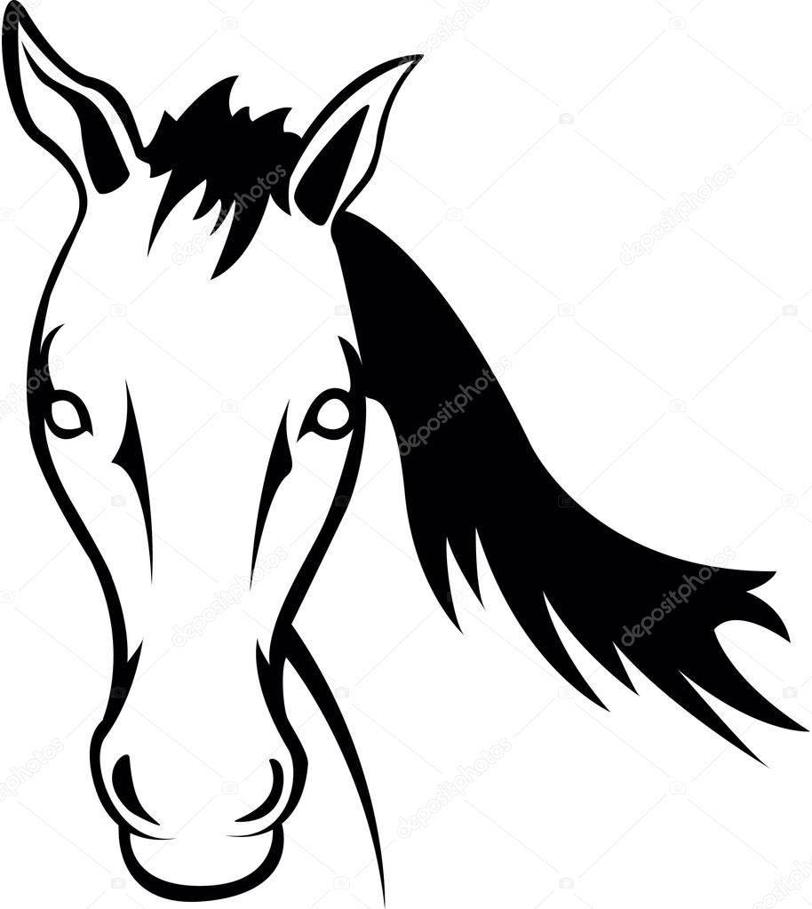 Horse head symbol Horse head symbol illustration — Stock Vector