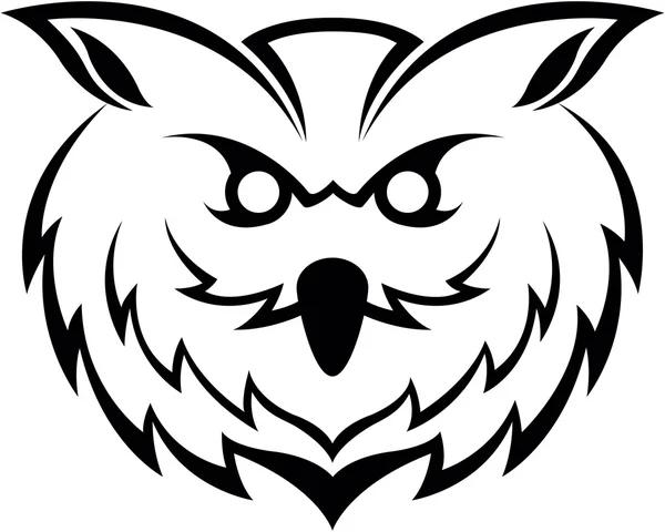 Symbole tête de hibou — Image vectorielle