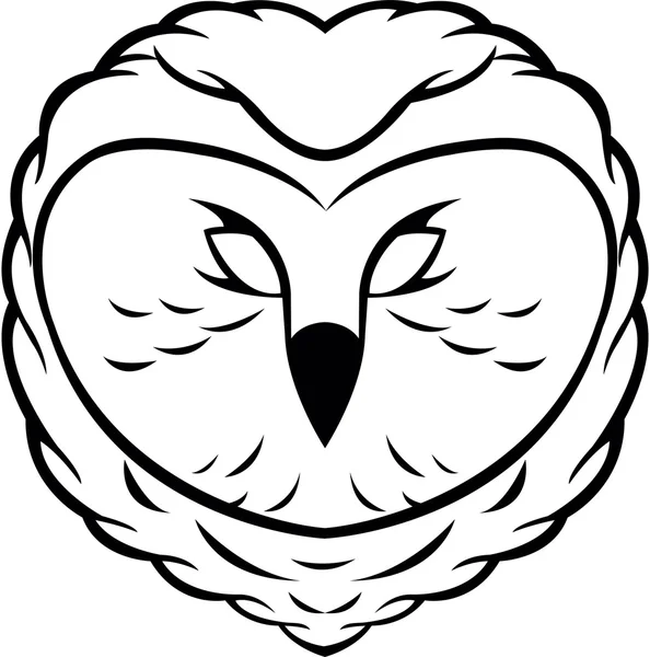 Κεφάλι σύμβολο κουκουβάγια — Διανυσματικό Αρχείο