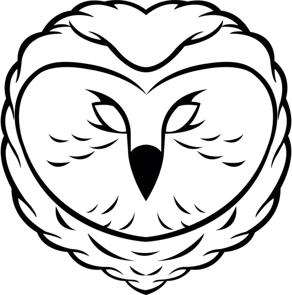 Owl head symbol — Stock Vector