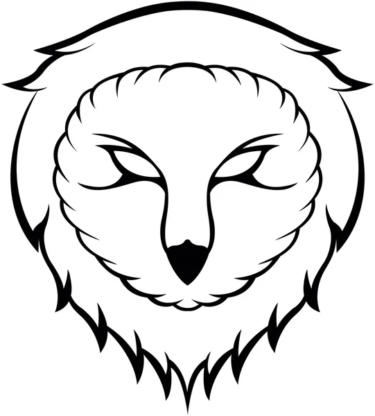 Owl head symbol — Stock Vector