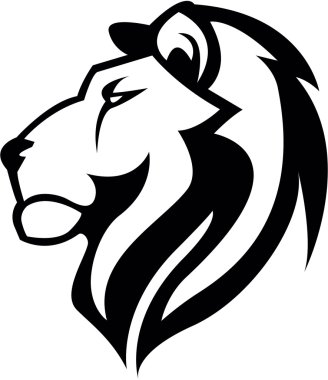 Aslan başı illüstrasyon tasarımı