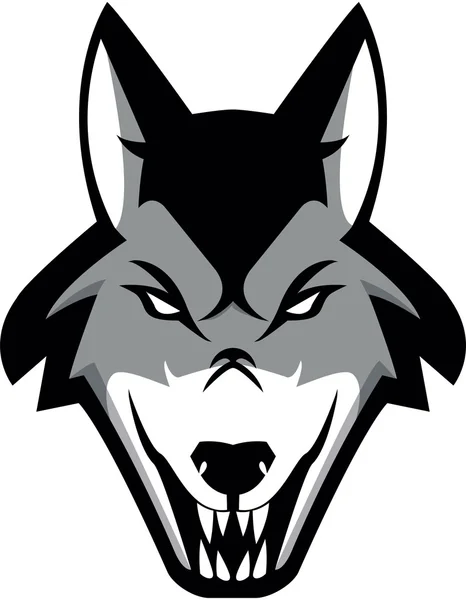 Lobo ilustración diseño — Vector de stock