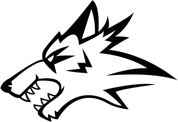 Wolf illustration en colère design — Image vectorielle