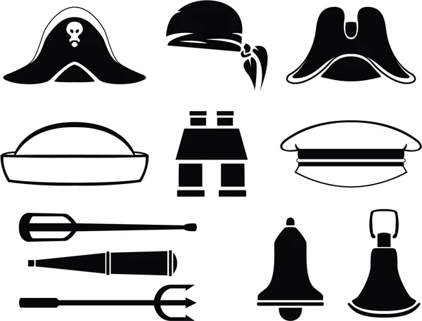 Marine pictogrammen — Stockvector