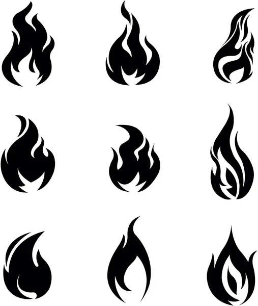 Símbolo fuego — Vector de stock