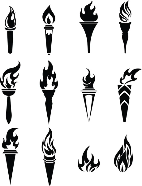 Torch symbol — Stock Vector