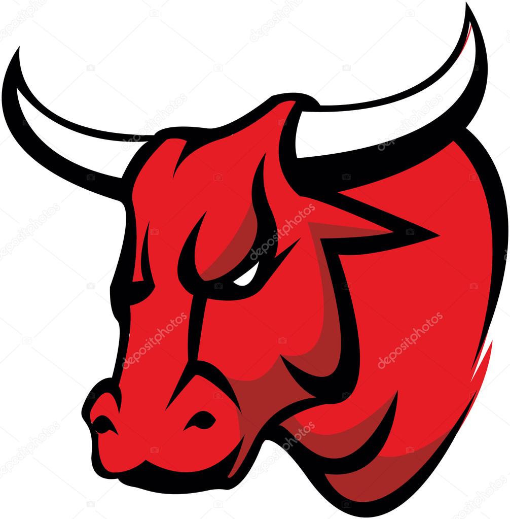 Bull head illustration design