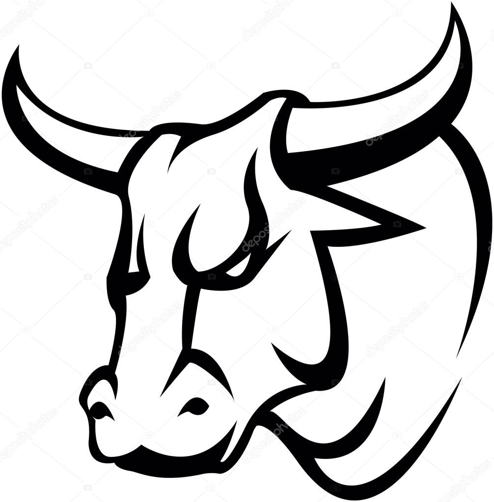 Bull head illustration design