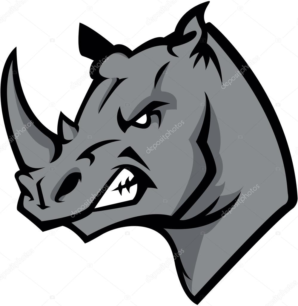 Rhino head illustration design