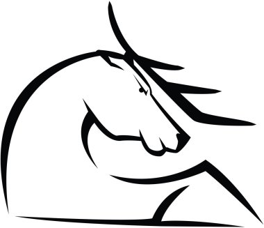 geyik başı illüstrasyonu