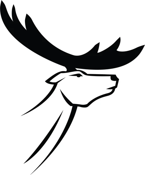 Deer head illustration — Stock Vector