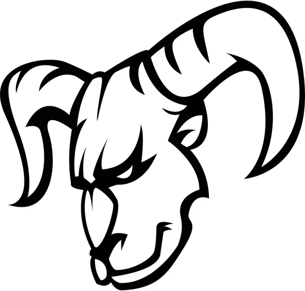 Cabeza de cabra Diseño de ilustración — Vector de stock