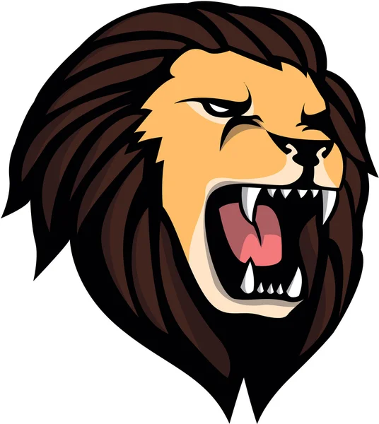 Roaring Lion head — Stock Vector