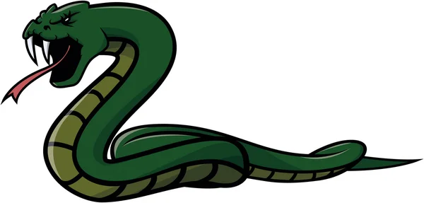 Serpiente verde Diseño de ilustración — Archivo Imágenes Vectoriales