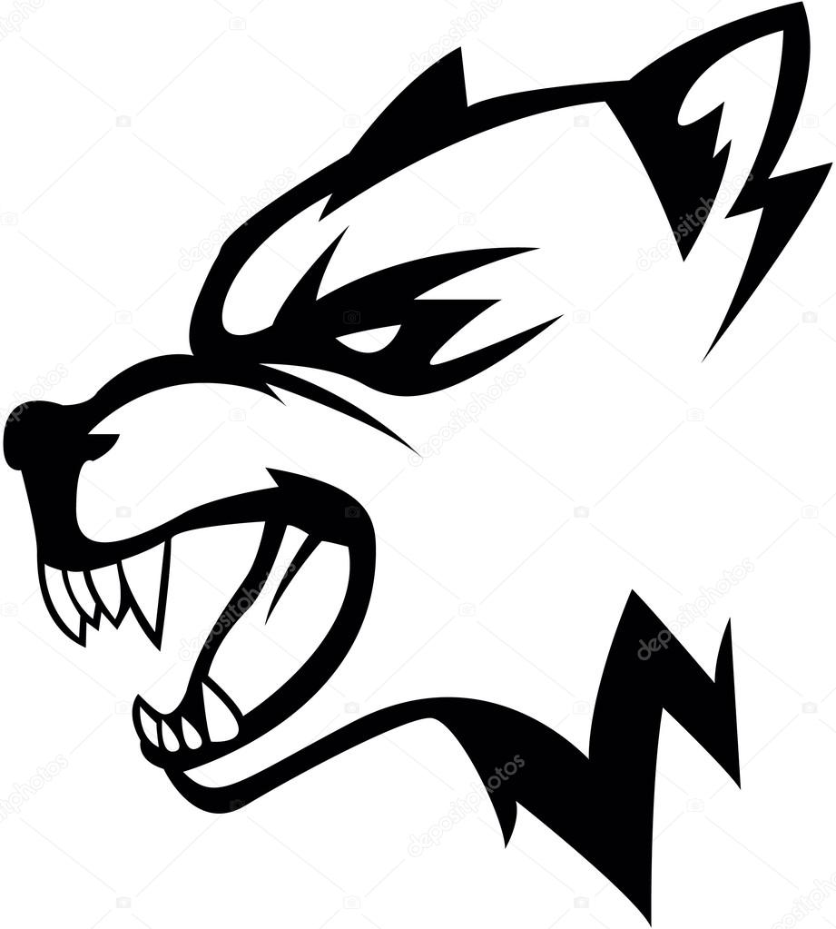 Wolf head illustration design
