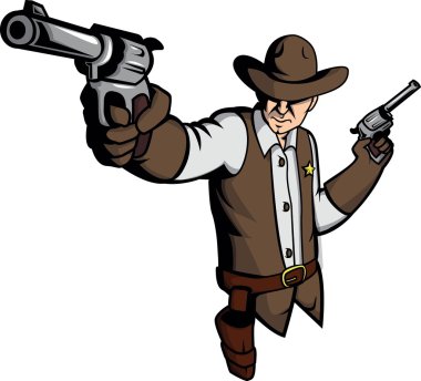 Şerif illüstrasyon tasarımı