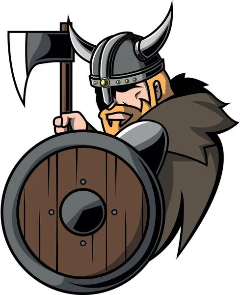 Viking savaşçısı illüstrasyon tasarımı — Stok Vektör