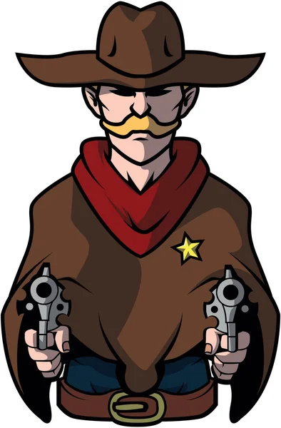 Cowboy Illustration Design — Stock vektor