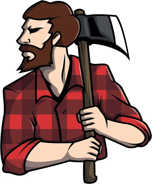 Illustrazione vettoriale di progettazione Lumberjack — Vettoriale Stock