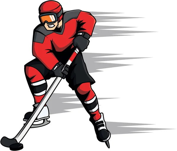 Карикатура на хоккейном спорте — стоковый вектор