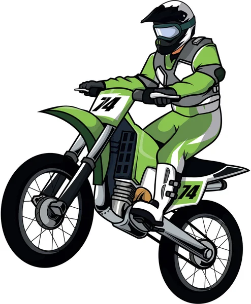 Moto cross vektör çizim tasarım — Stok Vektör